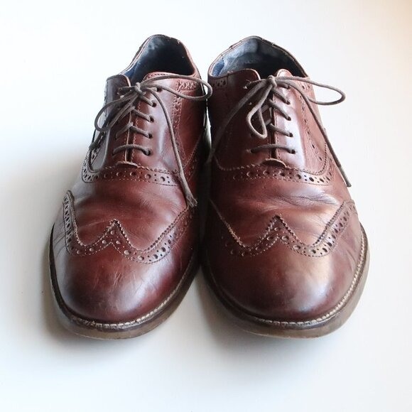 Cole Haan Men\'s Brown Leather Classic Wingtip Oxford Lace Up Shoes Size 9 main image 8